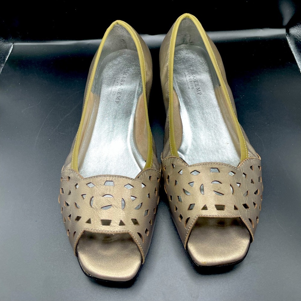 Mark Lemp Classics shoes open toe leather flats